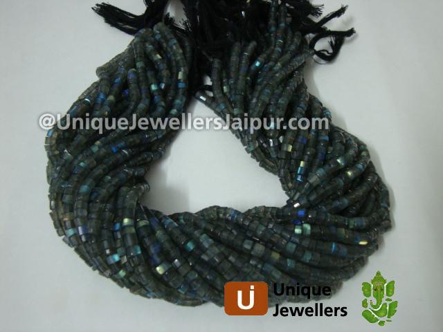 Labradorite Faceted Tyre Beads